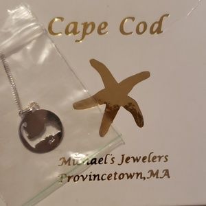 Silver Cape Cod Cutout Disc Necklace